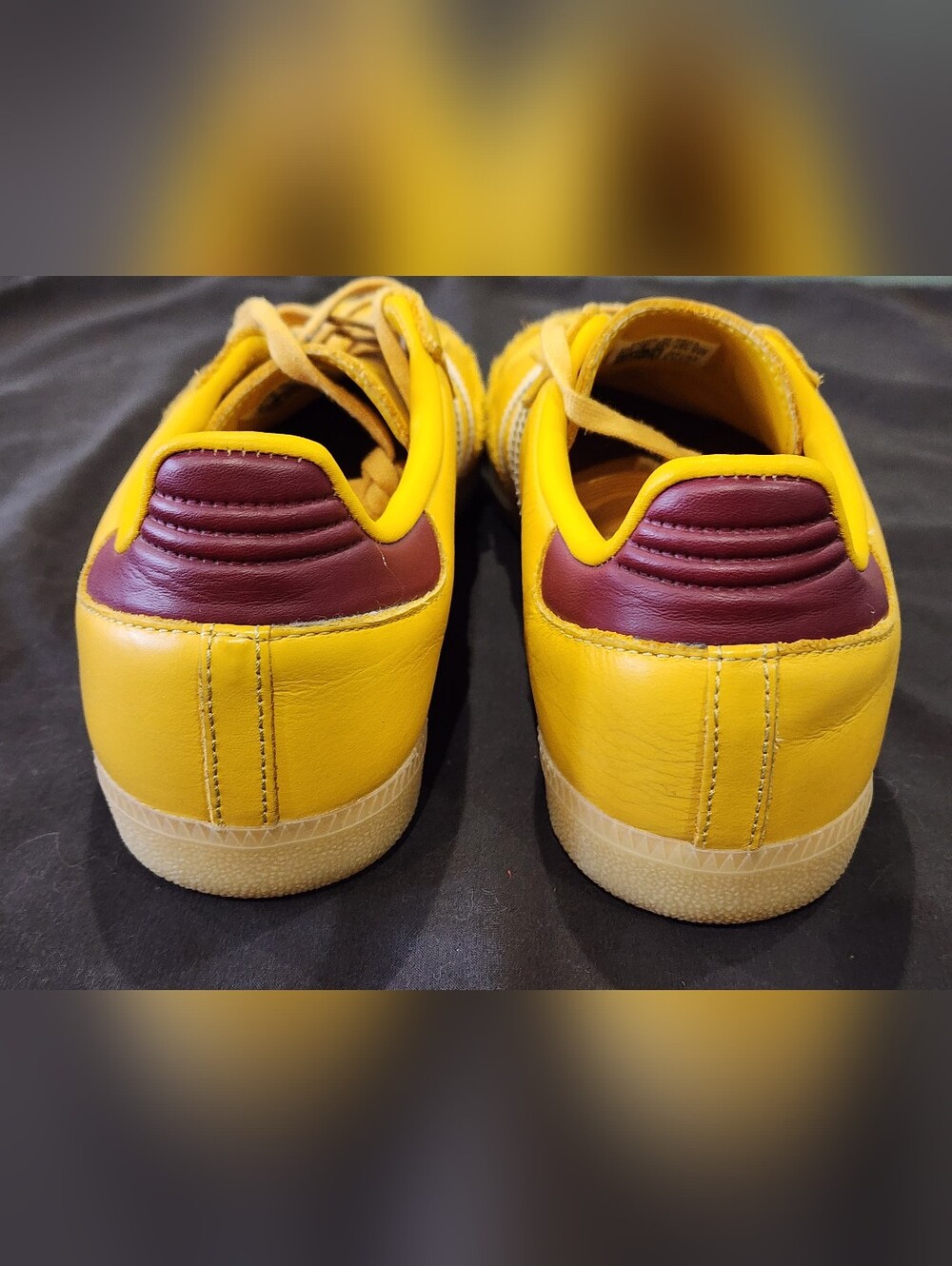 ADIDAS | Samba OG J | Preloved Yellow-Crystal Sand-Shadow Red | Size 6.5 Mens - Picture 5 of 13